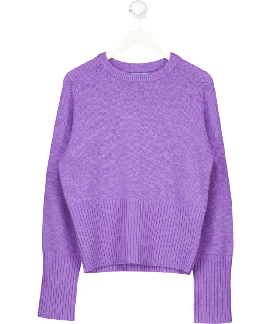 ZARA Purple Crew Neck Crop Knit Sweater UK S