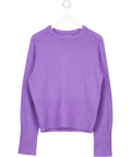 ZARA Purple Crew Neck Crop Knit Sweater UK S
