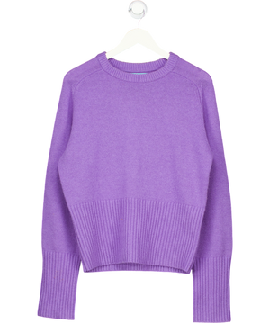 ZARA Purple Crew Neck Crop Knit Sweater UK S