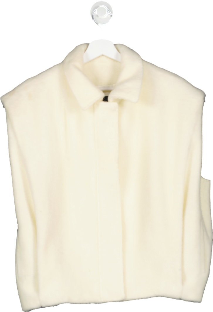 Studio AR Cream Helen Faux Mohair Gilet UK 8