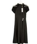 LIQOURISH LONDON Black Lace Sleeve Midi Dress UK 10