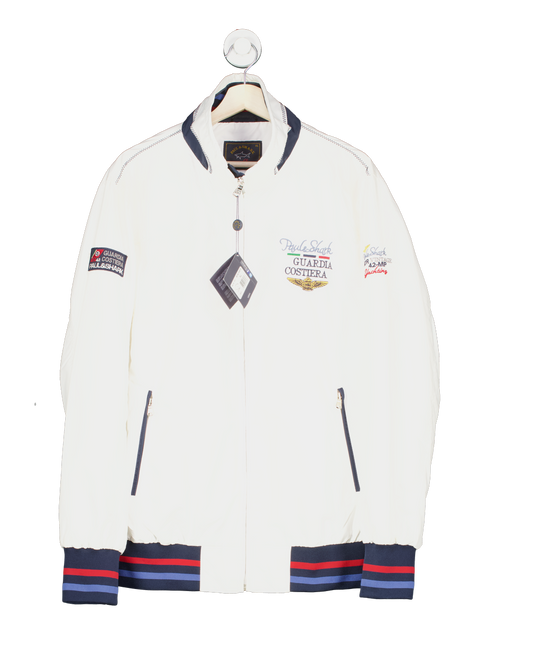 Paul & Shark White Yachting Windbreaker Jacket UK XL