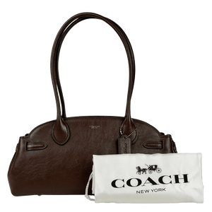 COACH Brown Empire 34 Leather Carryall Bag One Size