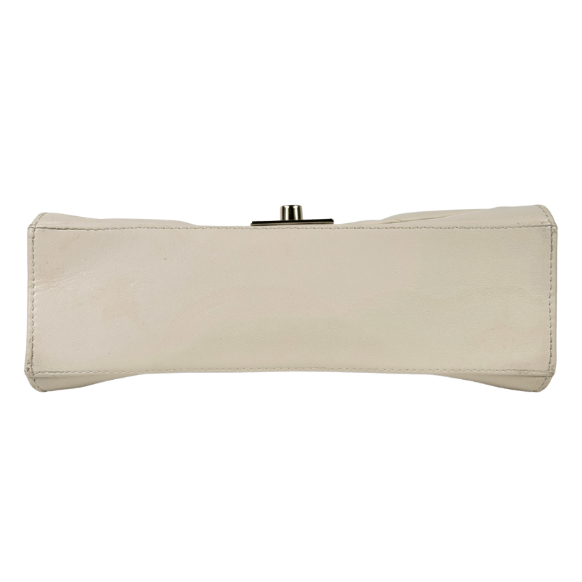 RUSSELL & BROMLEY Cream Quilted Top Handle Bag With Chain Strap