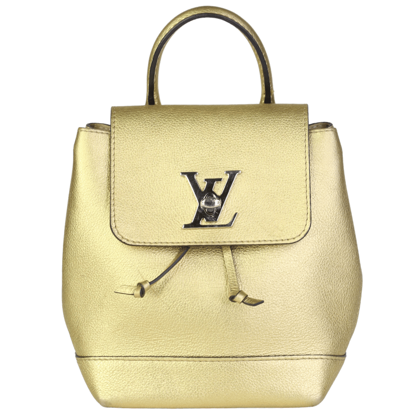 Louis Vuitton Lockme Mini Rucksack Backpack M54575 Leather Metallic Gold