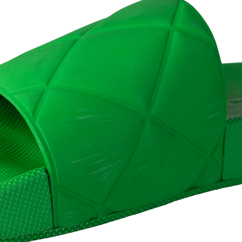 BOTTEGA VENETA Green Diamond Quilted Rubber Slides UK 5 EU 38 👠