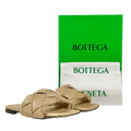 BOTTEGA VENETA Beige Lido Woven Intrecciato Leather Flat Sandals UK 4.5 EU 37.5 👠