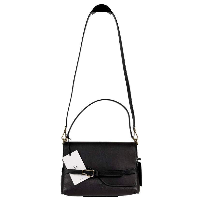 ATP ATELIER Lierna Leather Shoulder Bag - Black
