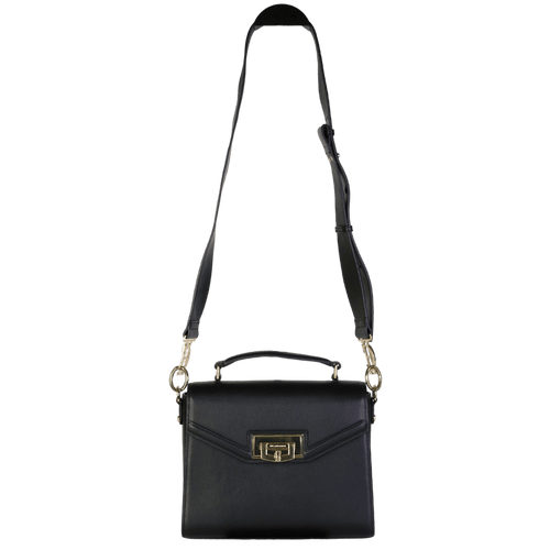 Holland Cooper Black Leather / Gold Cheltenham Bag