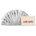 Cult Gaia Metallic Nala Pleated Metallic- Silver Eather Clutch Bag