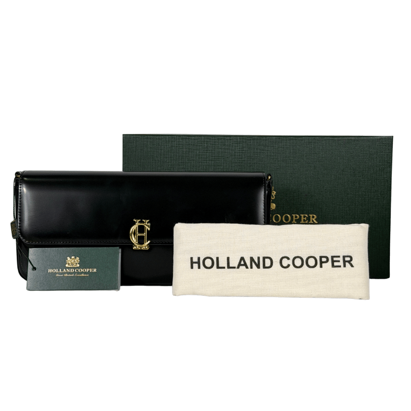 HOLLAND COOPER Marais Shoulder Bag Black Leather