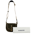 BURBERRY Dark Green B Clip Mini Suede Crossbody Bag