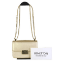 BENNETTON Metallic Gold Shoulder Bag