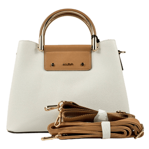 ALDO Cream / Tan / Gold Sloana  Top Handle Bag With 2 Shoulder Straps