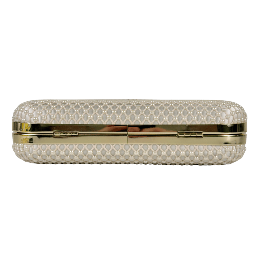 HOLLAND COOPER Cream Vienna Evening Bag Champagne Pearl