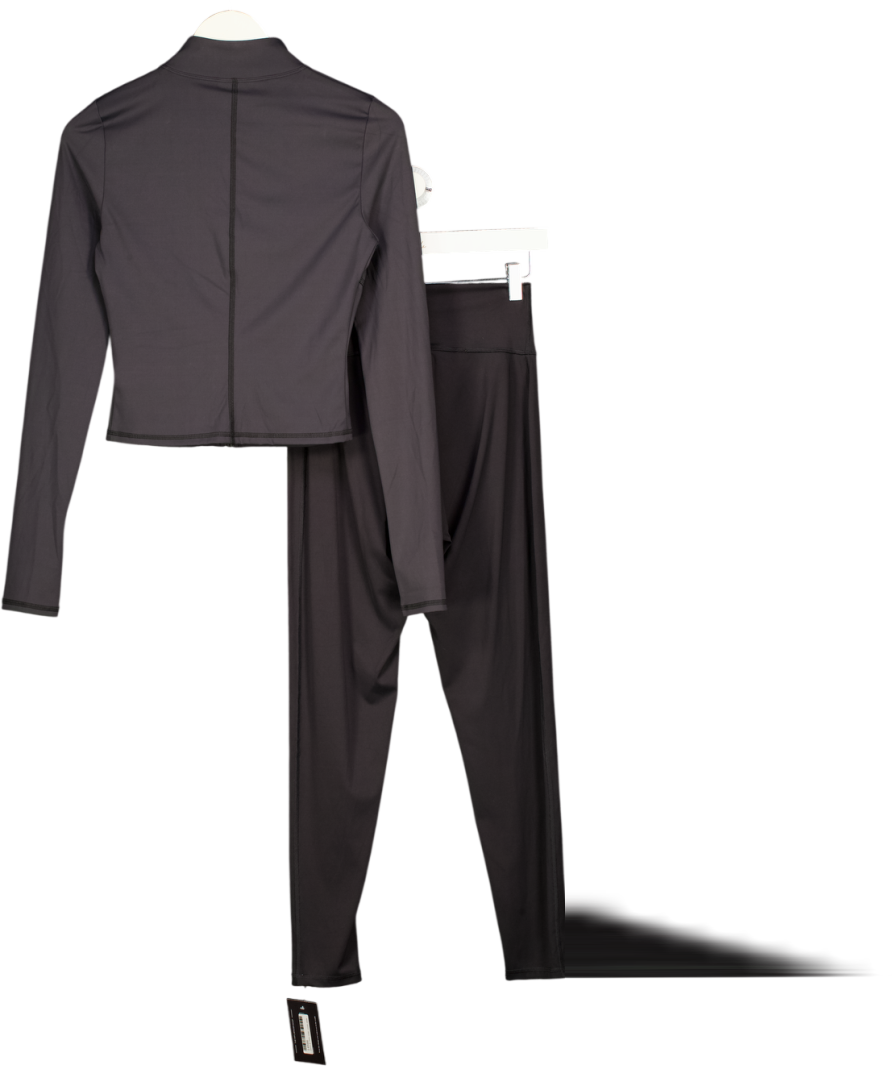 GYMSHARK 2-piece Black Active Zip Jacket (uk S) & Leggings (uk M) Set UK S/M