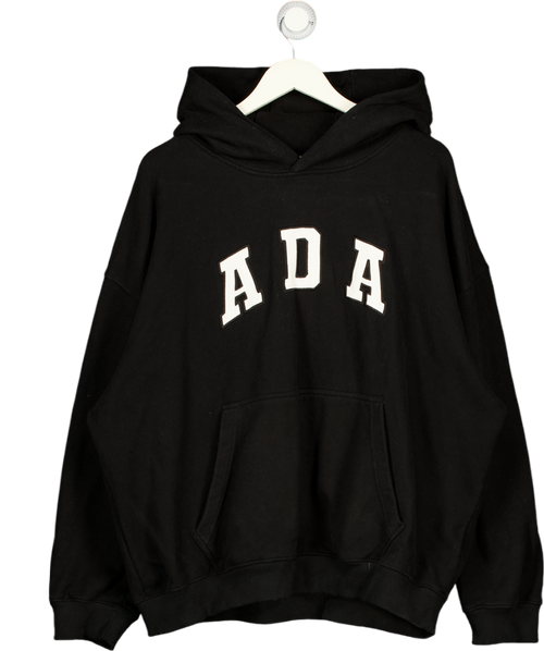 ADANOLA Black Oversize Logo Hoodie UK XL