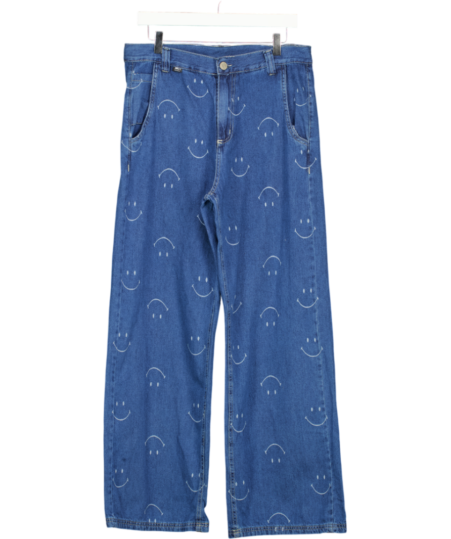 Baw Blue X Smiley Wide Leg Jeans W32