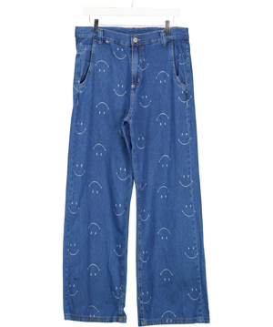 Baw Blue X Smiley Wide Leg Jeans W32