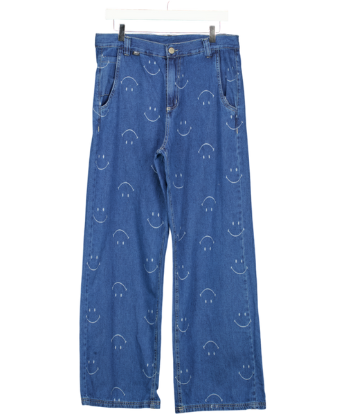 Baw Blue X Smiley Wide Leg Jeans W32
