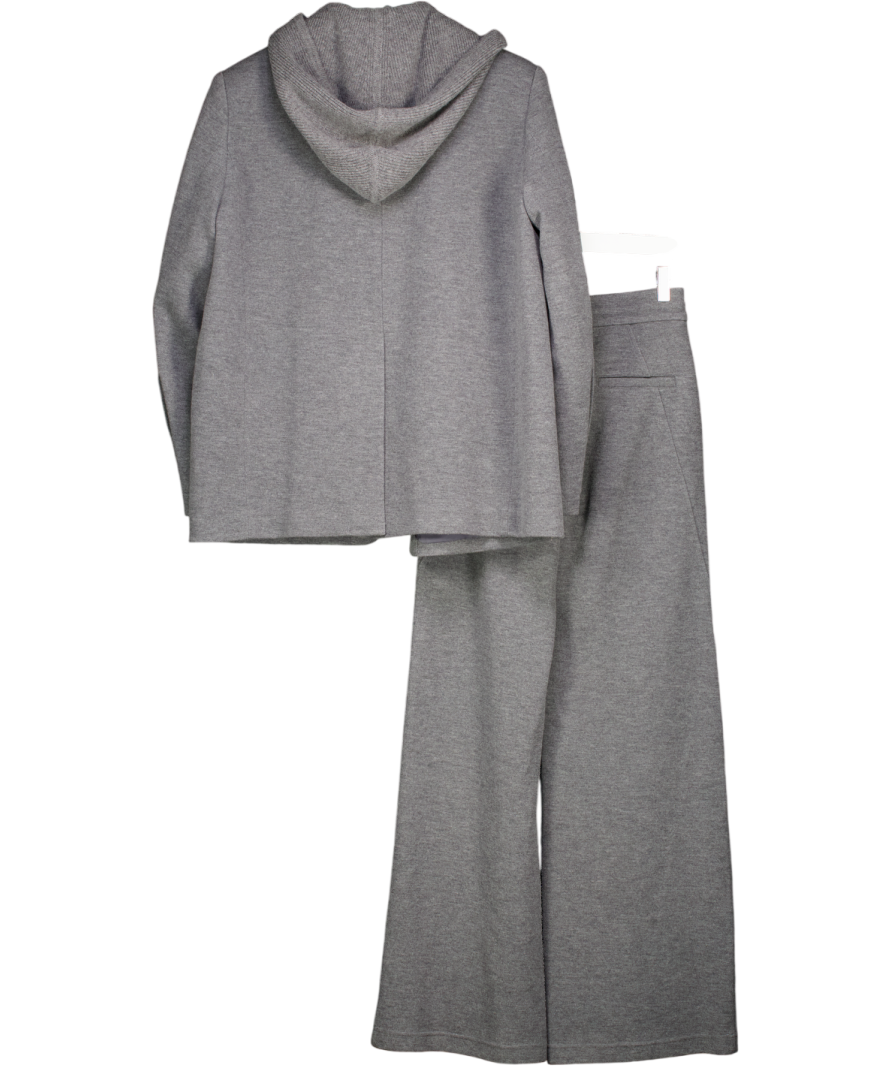 Fabrique Grey Avery Layered Look Hoodie Blazer (s) And Trouser Set UK XS