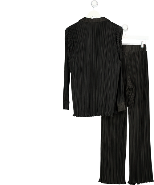 4th & Reckless 2-piece Black Plisse Shirt And Trouser Set UK XS/S