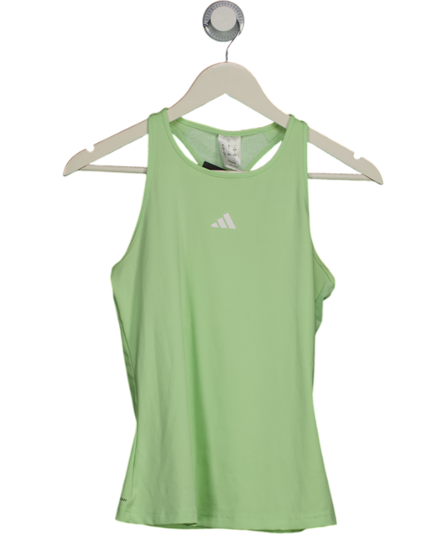 adidas Mint Green Techfit Racerback Training Tank Top UK S
