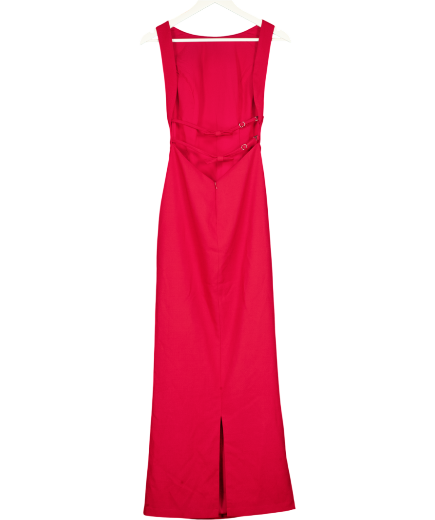 ALB Anne Louise Soiree Bow Back Dress Red UK XS