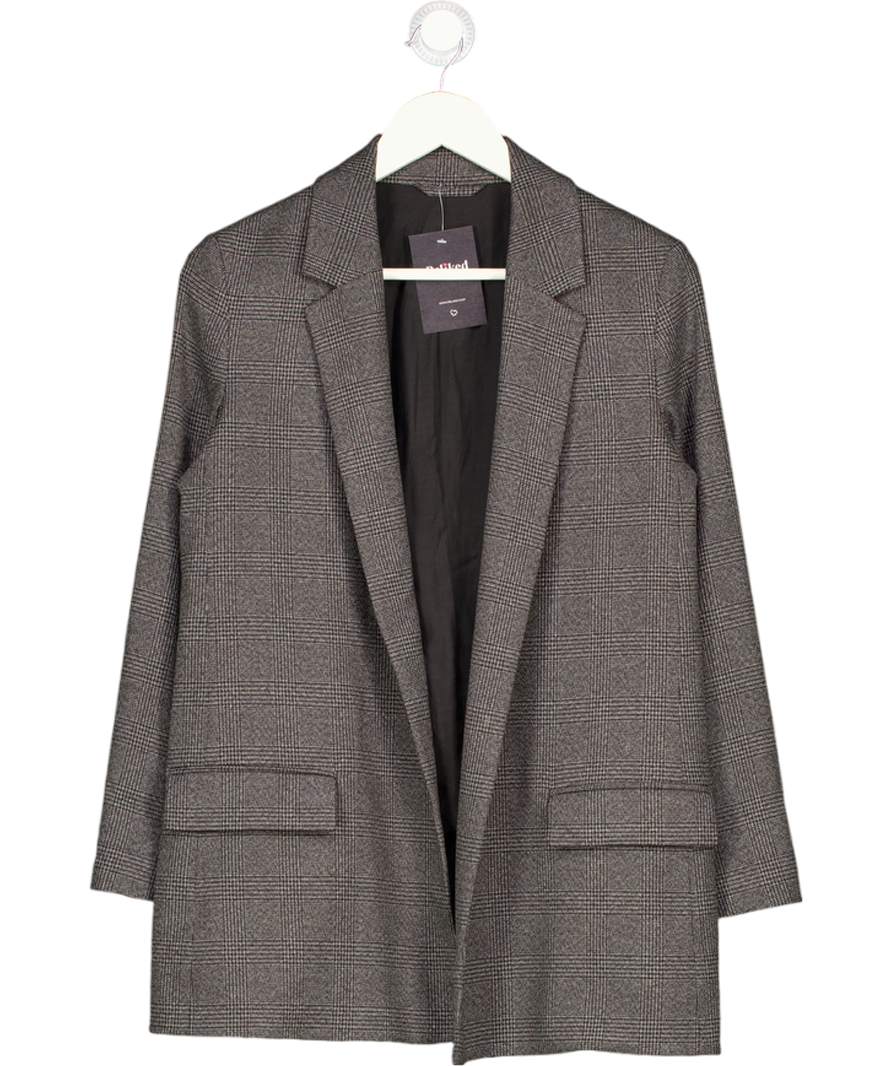 ALLSAINTS Grey Anneka Check Blazer Uk 2 UK XXXS