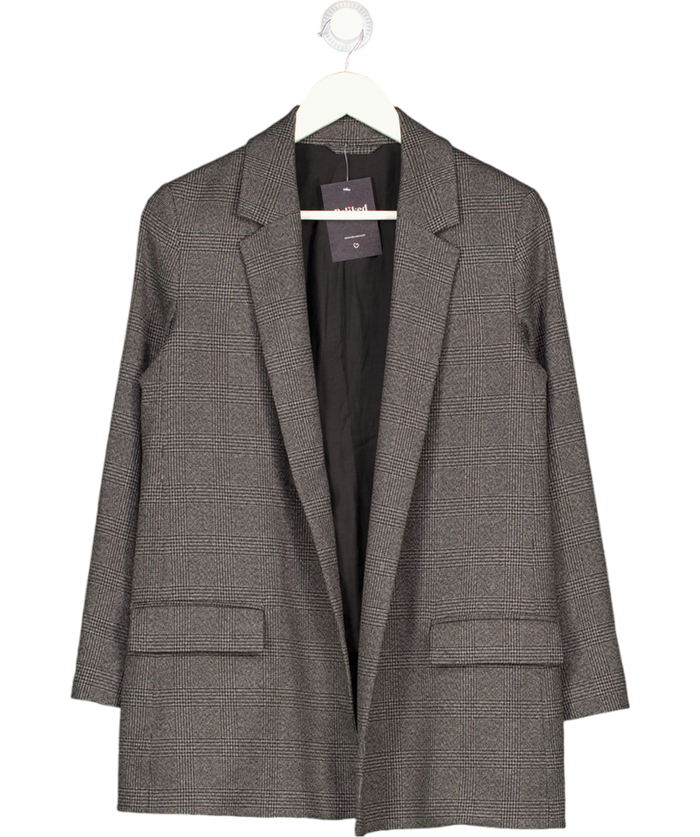 ALLSAINTS Grey Anneka Check Blazer Uk 2 UK XXXS
