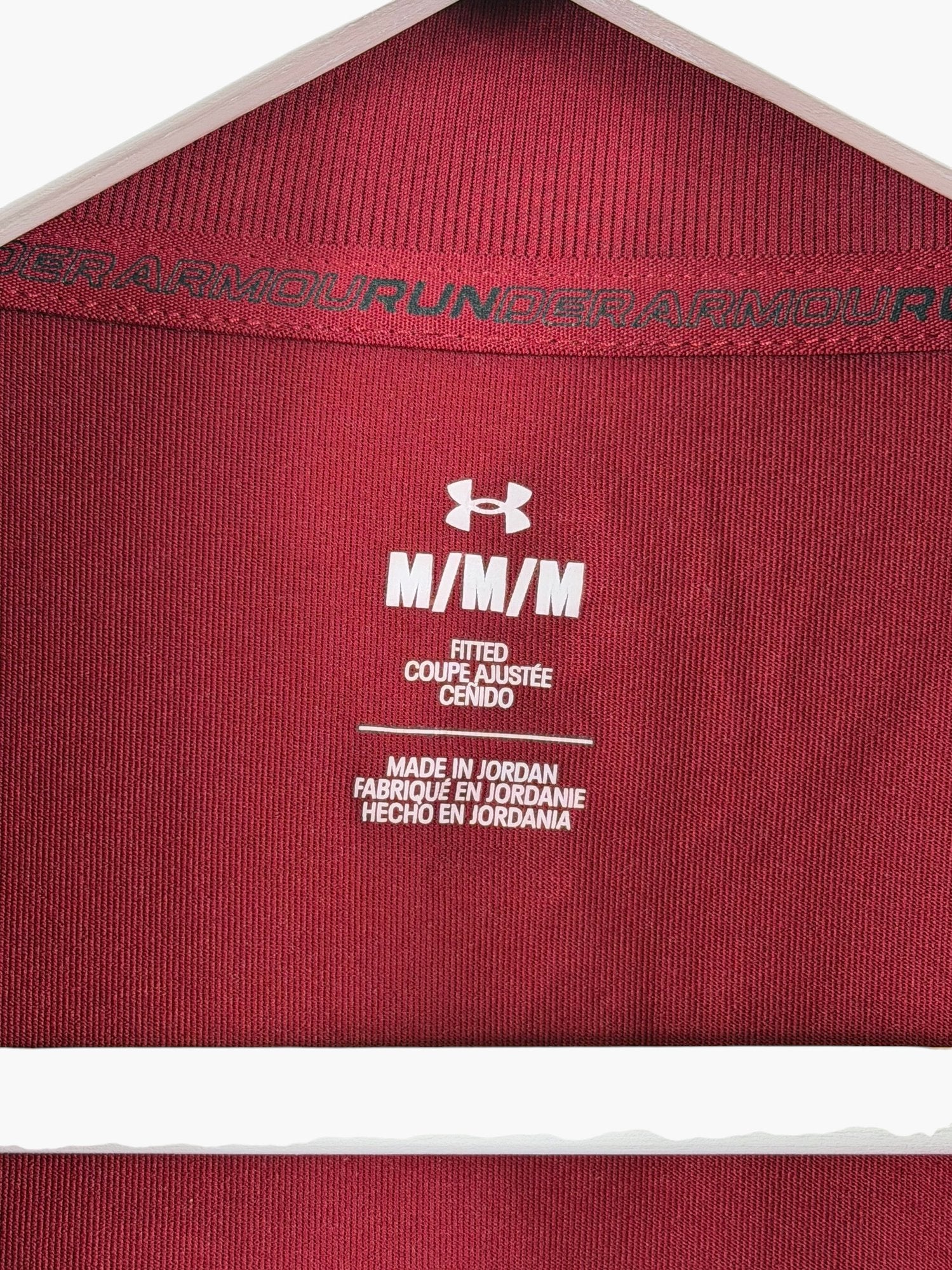 UNDER ARMOUR Red Fitted Long Sleeve Activewear Top UK M