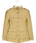 ZARA Beige Jacket With Shoulder Tabs And Pockets UK XS
