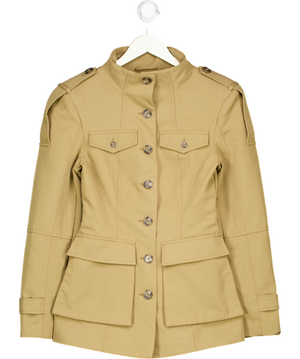 ZARA Beige Jacket With Shoulder Tabs And Pockets UK XS