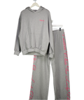 White Fox Grey Lucky Thirteen Shaya Oversized Hoodie (s/m) And Jogger Set UK L