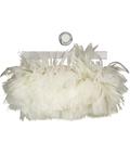LAPOINTE Ivory White Tulle Frilled Bandeau Top UK XS
