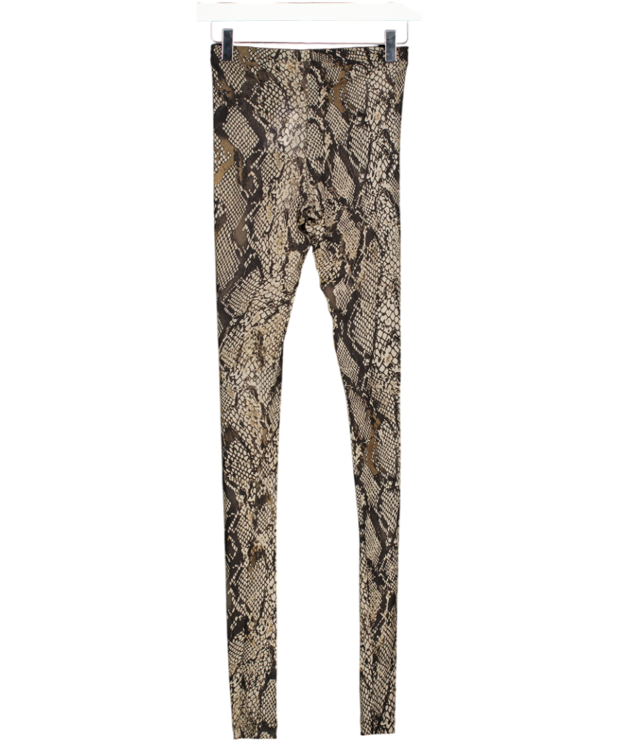 BITTE KAI RAND Brown Snake Mesh Leggings UK XS