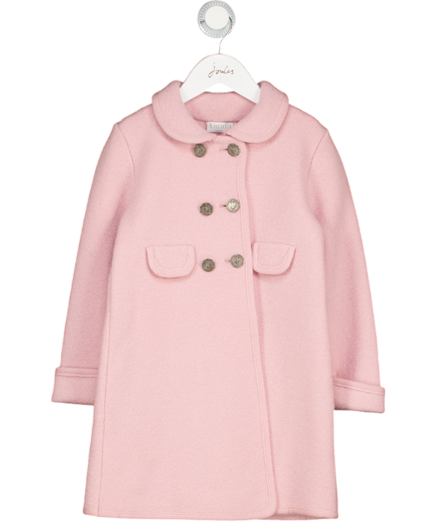 AMAIA LONDON 100% Merino Wool Razorbil Coat Pink 4 Years