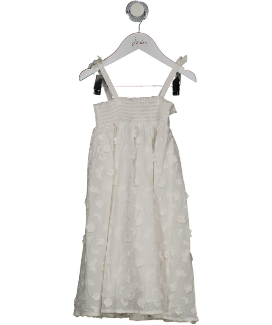 & Other Stories White Embroidered Cotton Shirred Sun Dress 3 - 4 Years
