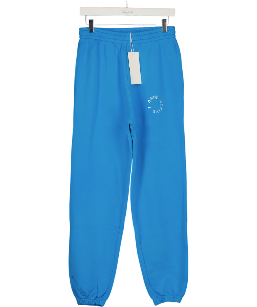 7 DAYS ACTIVE Premium Blue 100% Organic Cotton Relaxed fit Sweat Pant Joggers UK S/M