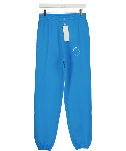 7 DAYS ACTIVE Premium Blue 100% Organic Cotton Relaxed fit Sweat Pant Joggers UK S/M