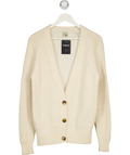 Iris & Ink Cream Wool Relaxed Cardigan UK S
