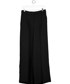 ASOS Wide Leg Pleated Trouser In Black UK 8