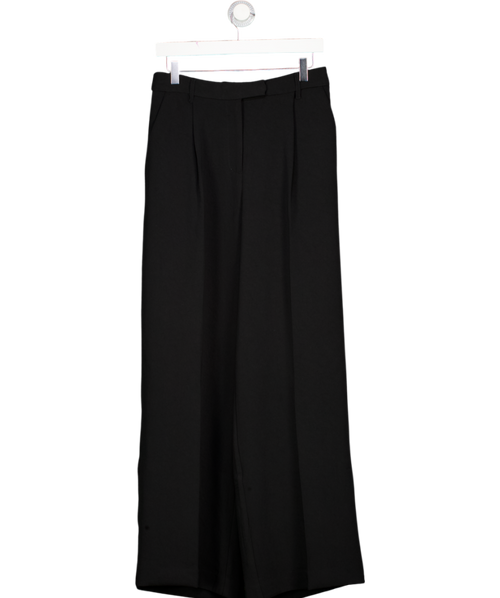 ASOS Wide Leg Pleated Trouser In Black UK 8