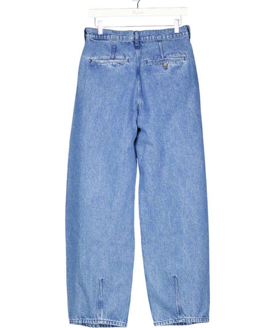 Arket Mid Blue Barrel-leg Jeans UK 8