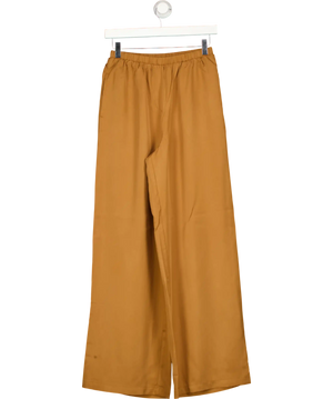ASOS Design Tan Brown Elastic Waist Wide Leg Trousers UK 6