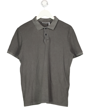 Weekday Black Short-sleeved Cotton Piqué Polo Shirt UK M
