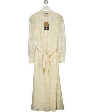 BODEN Cream Paisley Lace Blouson Sleeve Shirt Dress UK 8