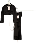 House of CB Black Ivara Drape Waist Long Sleeve UK XS