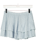 BRANDY MELVILLE Blue Floral Tiered Mini Skirt One Size