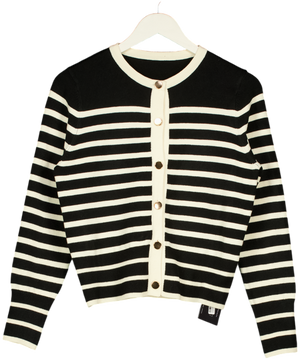 SHEIN Black Striped Cardigan UK S